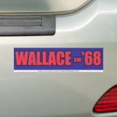 1968 George Wallace "Wallace in 68" Bumpersticker (Op auto)