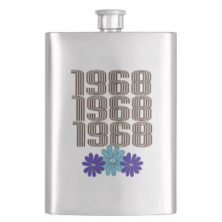 1968 Hippie Flower Power Vredesteken Aqua Paarse Flacon