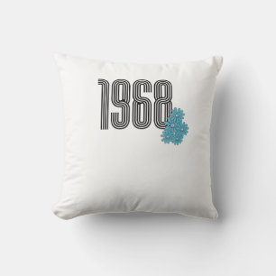 1968 Hippie Vredesteken Bloem Power Aqua Kussen