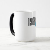 1968 Hippie Vredesteken Bloem Power Aqua Magische Mok (Voorkant links)