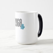 1968 Hippie Vredesteken Bloem Power Aqua Magische Mok (Voorkant rechts)