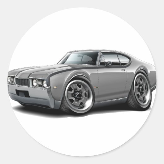 1968 Hurst Olds Ronde Sticker (Voorkant)