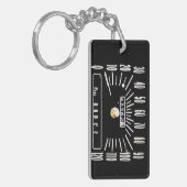 1968 Klassieke Autosnelheidsmeter Sleutelhanger (Voorkant Links)