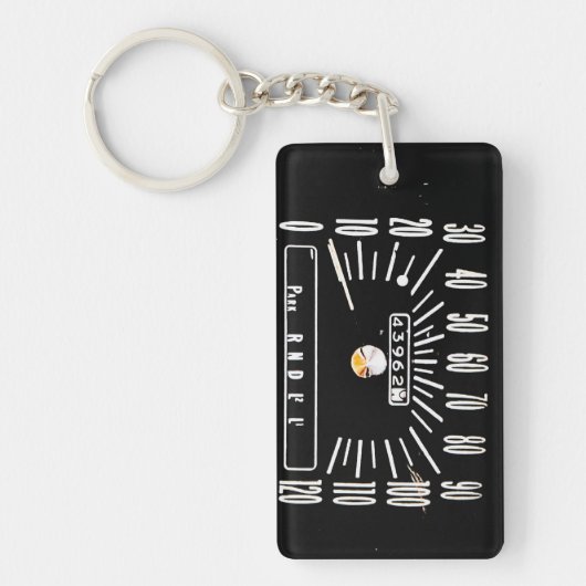 1968 Klassieke Autosnelheidsmeter Sleutelhanger (Voorkant)