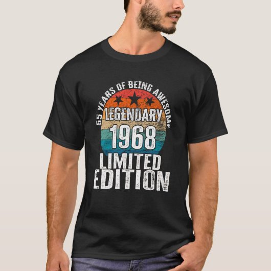 1968 Legendary 55 Year Old Bday 1 T-shirt (Voorkant)