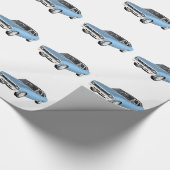 1968 Lichte blauwe spierkraan Cadeaupapier (Hoek)