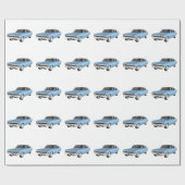 1968 Lichte blauwe spierkraan Cadeaupapier (Vlak)