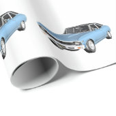 1968 Lichte blauwe spierkraan Cadeaupapier (Rol Hoek)