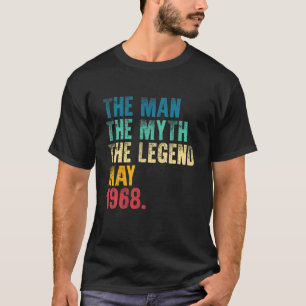 1968 Man Myth Legend 53rd Bday Retro 53 Ye T-shirt