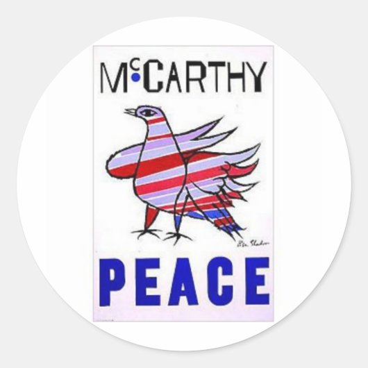 1968 McCarthy Ronde Sticker (Voorkant)