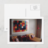 1968 Mod Hotel Bedroom Briefkaart (Voorkant / Achterkant)