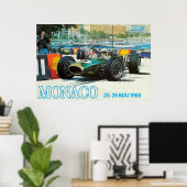 1968 Monaco Grand Prix-Poster (tot 60 inch afdrukk Poster (Thuiskantoor)