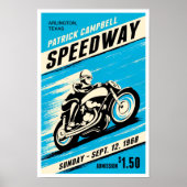 1968  motorfiets Speedway Poster (Voorkant)