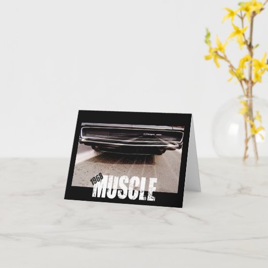 1968 Muscle Notecard Kaart (Gele Bloem)