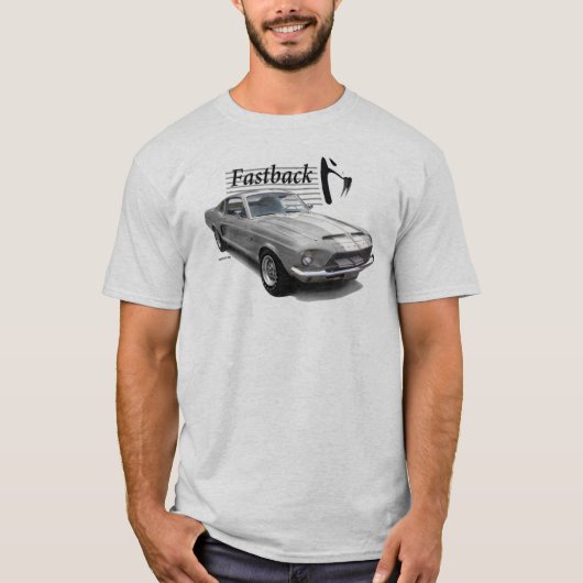 1968 Mustang Fastback 428 Spier T-shirt (Voorkant)