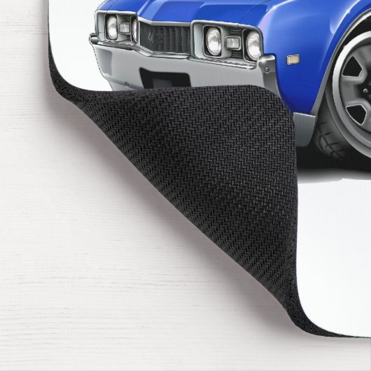 1968 Olds 442 Blue Car Muismat (Hoek)