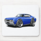 1968 Olds 442 Blue Car Muismat (Voorkant)