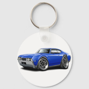 1968 Olds 442 Blue Car Sleutelhanger
