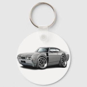 1968 Olds 442 Grey-Black Car Sleutelhanger
