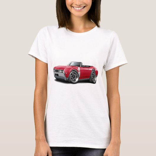 1968 Olds 442 Rood-wit converteerbaar T-shirt (Voorkant)