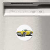 1968 Olds 442 Yellow-Black Convertible Magneet (Insitu (Vaatwasser))