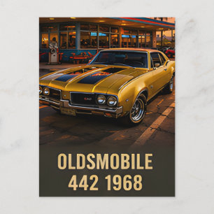 1968 Oldsmobile 442 Vintage Amerikaanse Muscle Car Briefkaart