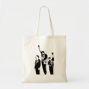 1968 Olympische Spelen - Zwarte Energiebalans Tote Bag