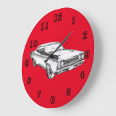 1968 Plymouth Roadrunner Muscle Car Illustration Grote Klok (Hoek)