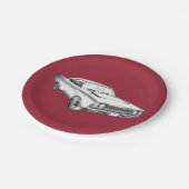 1968 Plymouth Roadrunner Muscle Illustratie van de Papieren Bordje (Gekanteld)