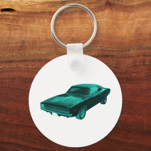 1968 Podemopaar blauw mopar Sleutelhanger (Voorkant)