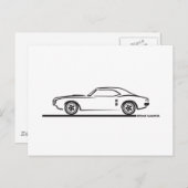 1968 Pontiac Firebird Briefkaart (Voorkant / Achterkant)