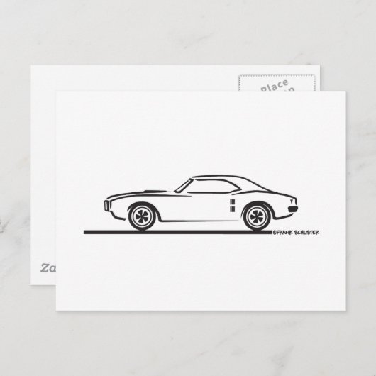 1968 Pontiac Firebird Briefkaart (Voorkant / Achterkant)