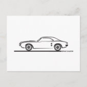 1968 Pontiac Firebird Briefkaart (Voorkant)