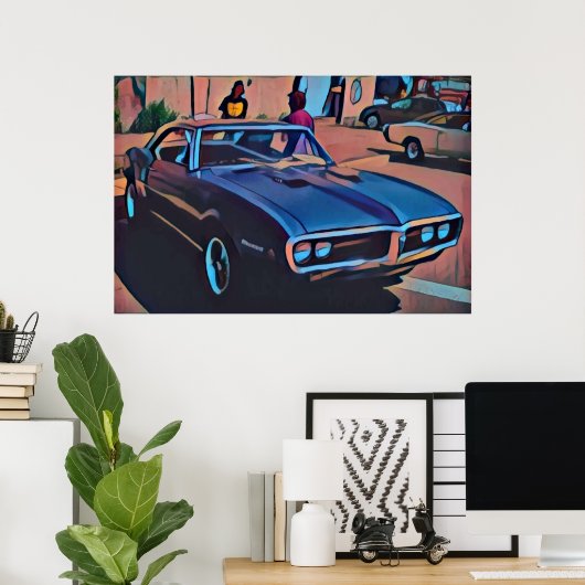 1968 Pontiac Firebird Poster (Thuiskantoor)