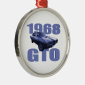 1968 Pontiac GTO Blue Metalen Ornament (Rechts)