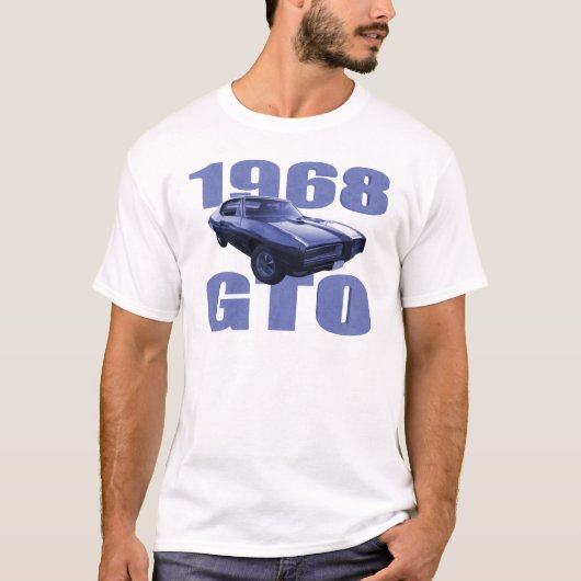 1968 Pontiac GTO Blue T-shirt (Voorkant)