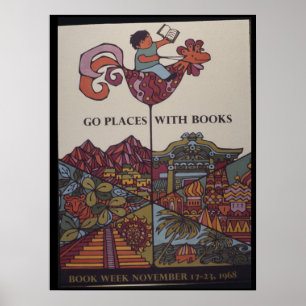 1968 Poster van de boekweek van kinderen