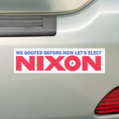 1968  Repro Nixon VerkiezingsBumpersticker Bumpersticker (Op auto)