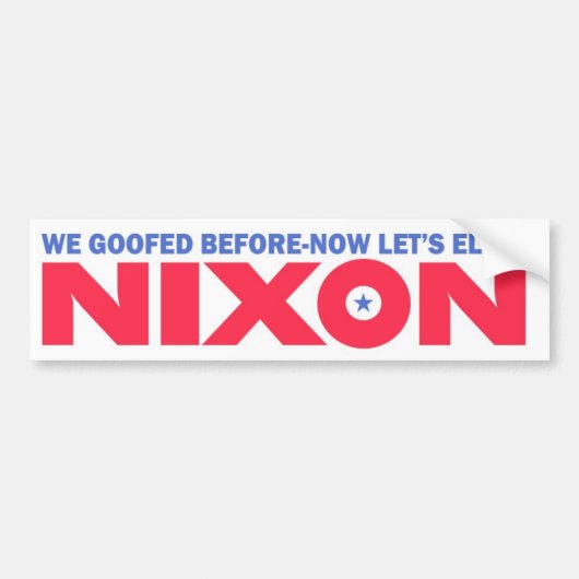 1968  Repro Nixon VerkiezingsBumpersticker Bumpersticker (Voorkant)