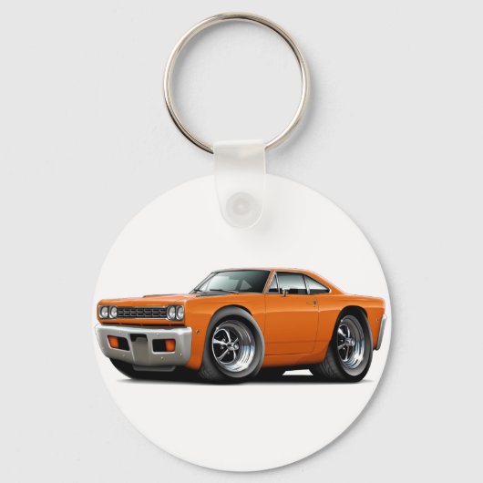 1968 Roadrunner Oranje auto Sleutelhanger (Voorkant)