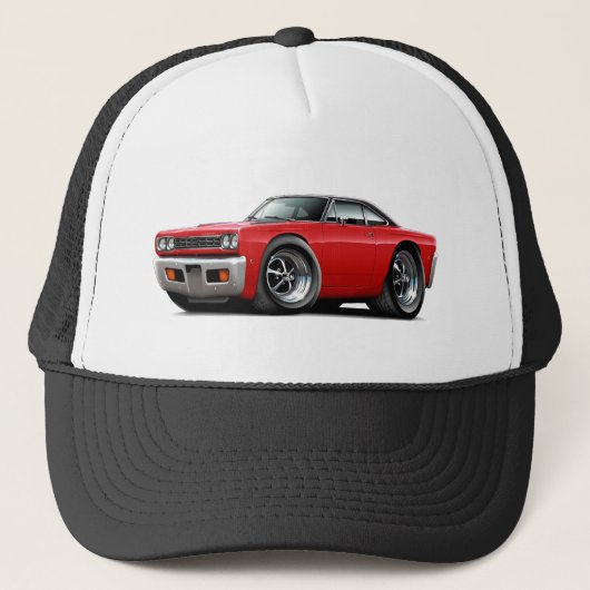1968 Roadrunner Red-Black Top Trucker Pet (Voorkant)
