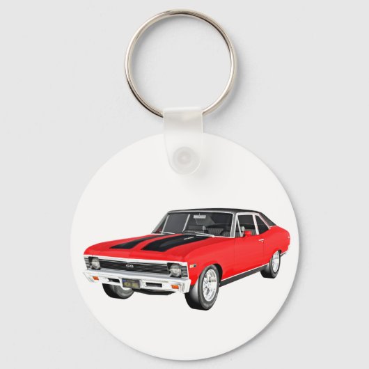 1968 Rode spierwagen Sleutelhanger (Voorkant)