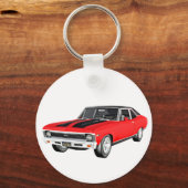 1968 Rode spierwagen Sleutelhanger (Voorkant)