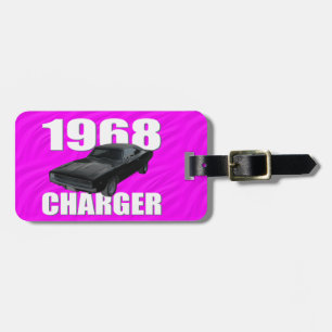 1968 sliplader roze bagagelabel