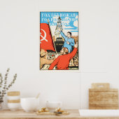 1968 Sovjet Propaganda Poster Een jaar zonder (Keuken)