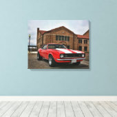 1968 Super Sport Chevy Camaro Canvas Afdruk (Insitu (Houten vloer))