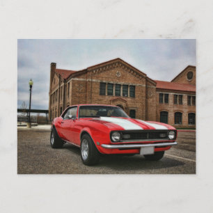 1968 supersport chevy camaro briefkaart