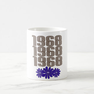 1968 Vredesteken Hippie Flower Power Paarse Koffiemok