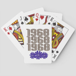 1968 Vredesteken Hippie Flower Power Paarse Pokerkaarten