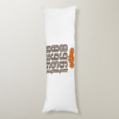 1968 Vredesteken Sinaasappel Hippy Flower Power Lichaamskussen (Voorkant Verticaal)